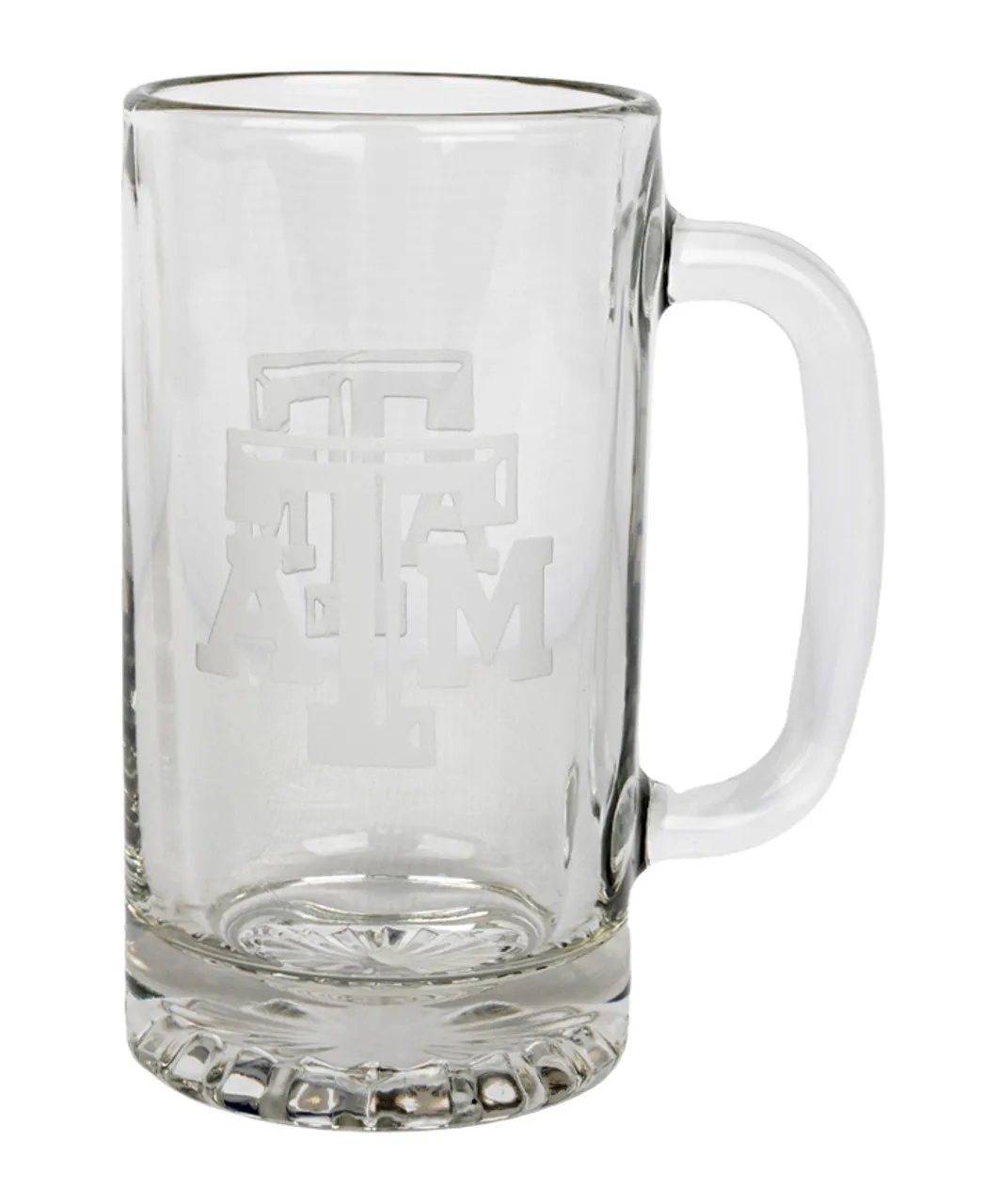 16oz Deep Etched Glass Beer Mug