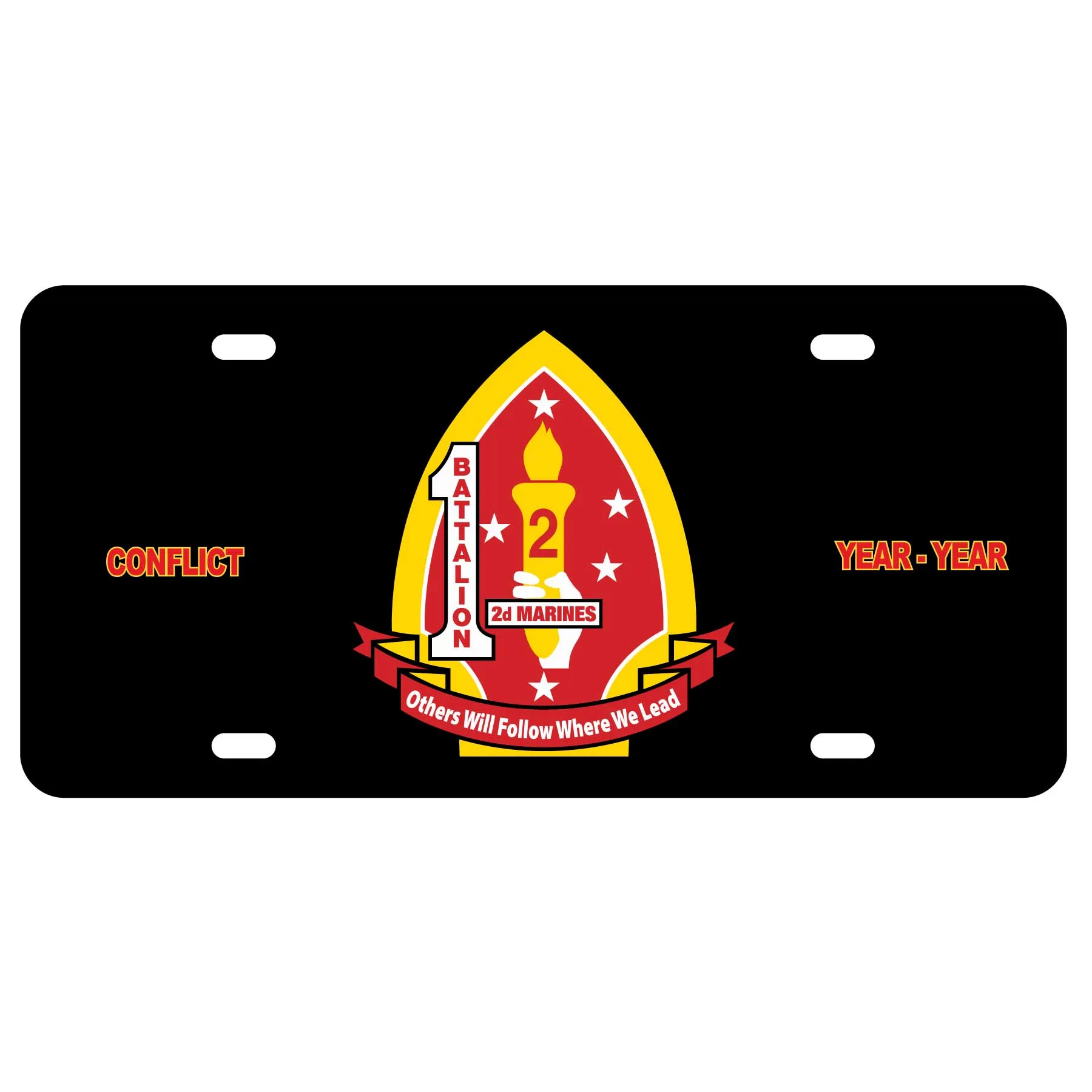 1st Battalion 2nd Marines License Plate