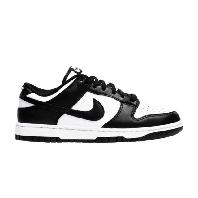 2021 men’s nike dunk low retro panda dd1391-100