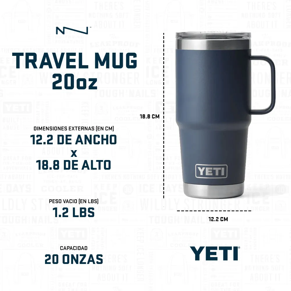 21070060048 TAZA RAMBLER 20oz TRAVEL MUG CON TAPA STRONGHOLD SEAFOAM MARCA YETI