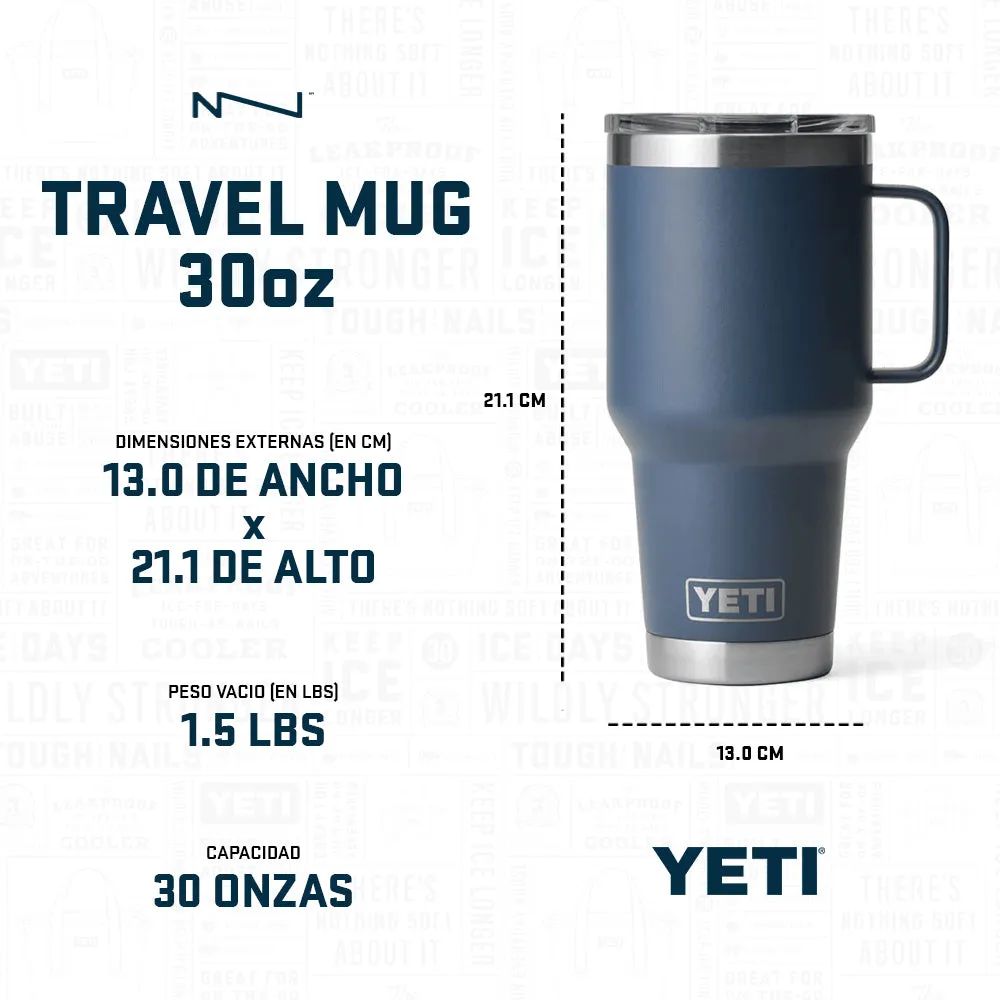 21071500732 TAZA RAMBLER 30oz TRAVEL MUG CON TAPA STRONGHOLD NEGRA MARCA YETI