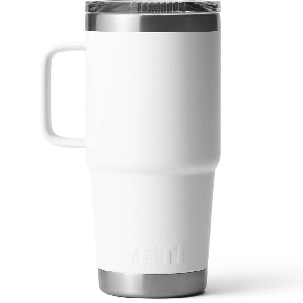 21071501346 TAZA RAMBLER 20oz TRAVEL MUG CON TAPA STRONGHOLD BLANCO MARCA YETI