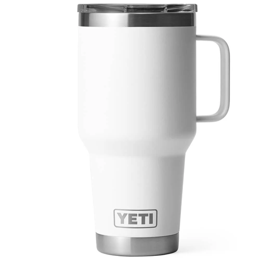 21071501347 TAZA RAMBLER 30oz TRAVEL MUG CON TAPA STRONGHOLD BLANCO MARCA YETI