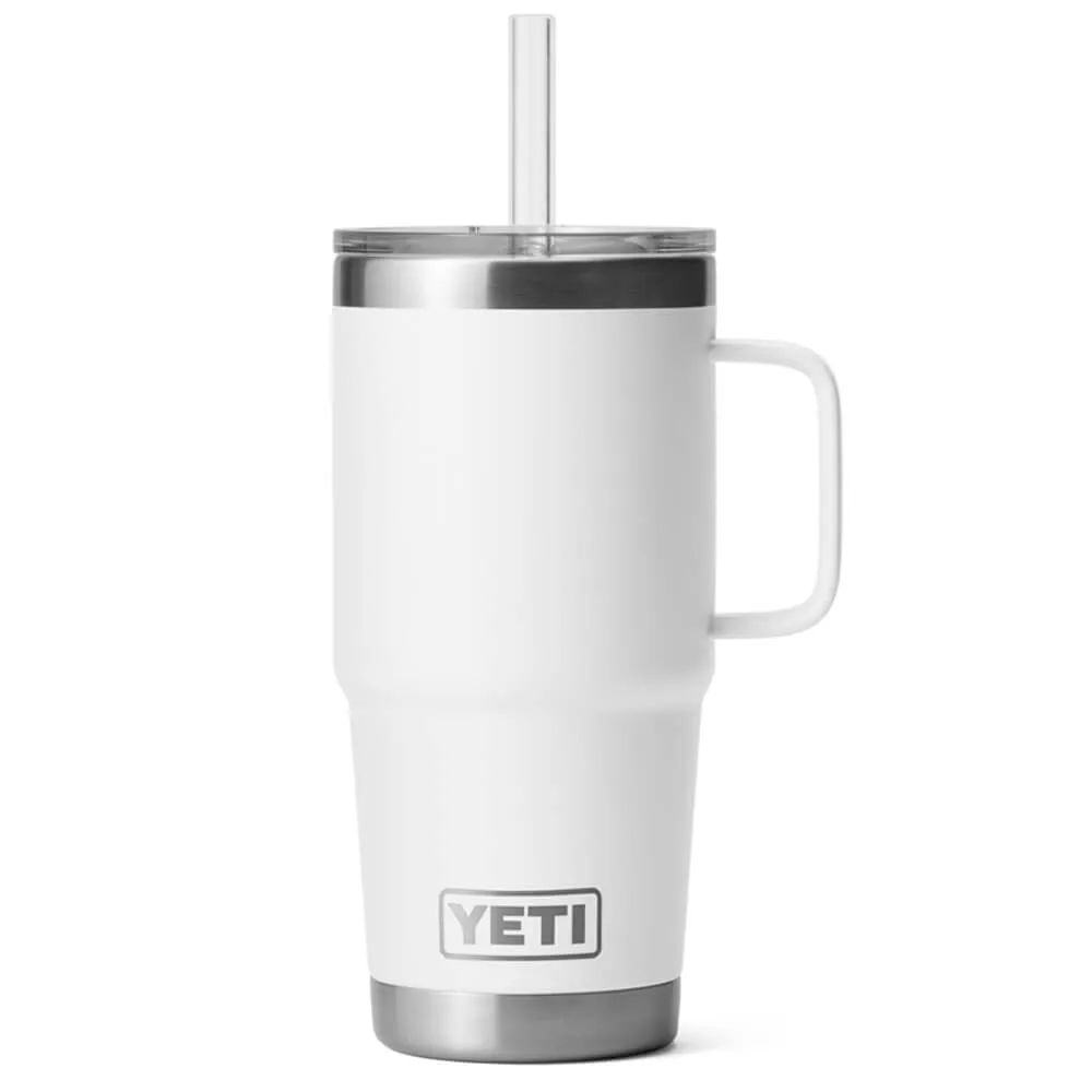 21071501801 TERMO RAMBLER 25oz STRAW MUG BLANCO MARCA YETI