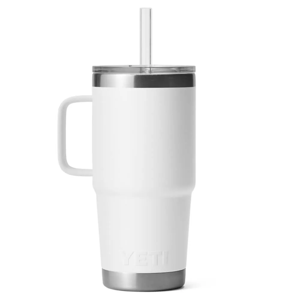 21071501801 TERMO RAMBLER 25oz STRAW MUG BLANCO MARCA YETI