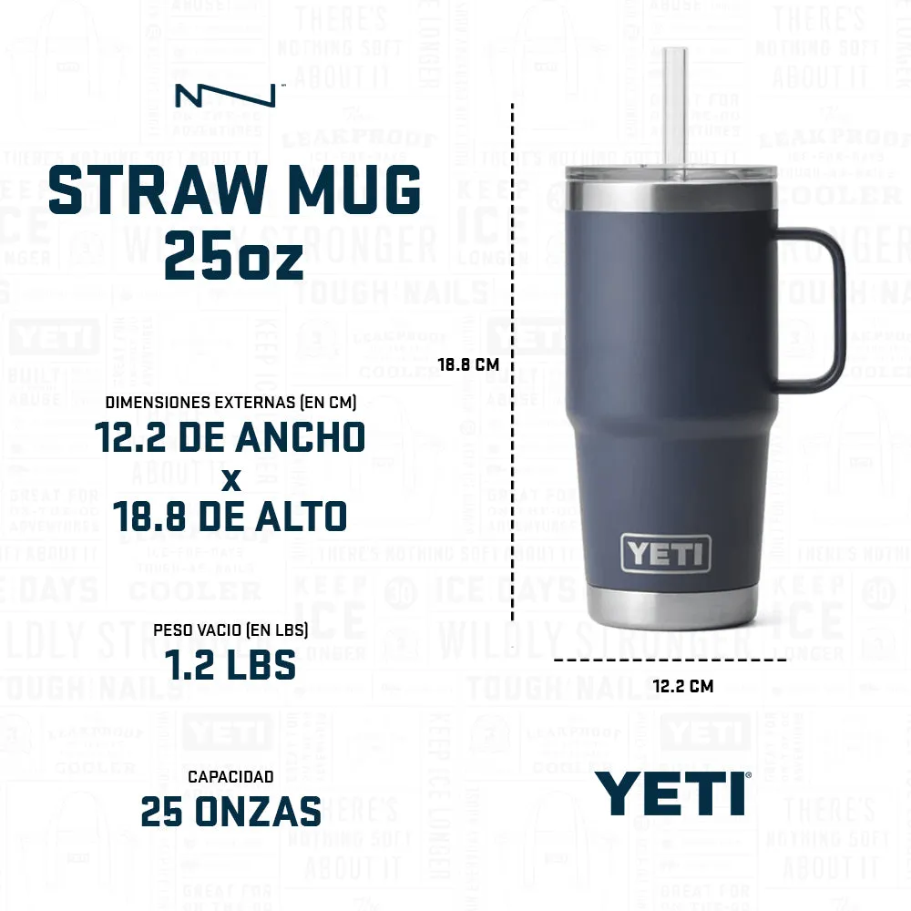 21071501804 TERMO RAMBLER 25oz STRAW MUG CHARCOAL MARCA YETI