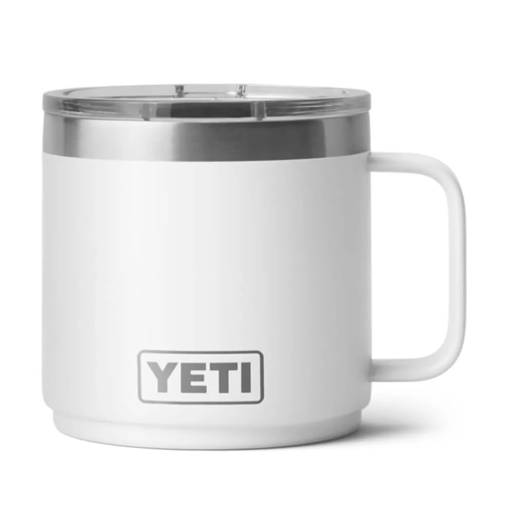 21071502193 TAZA RAMBLER 14oz MUG 2.0 TAPA MAGNETICA BLANCO MARCA YETI