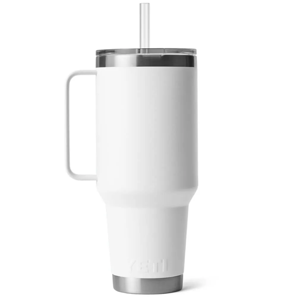 21071502783 TERMO RAMBLER 42oz STRAW MUG BLANCO MARCA YETI