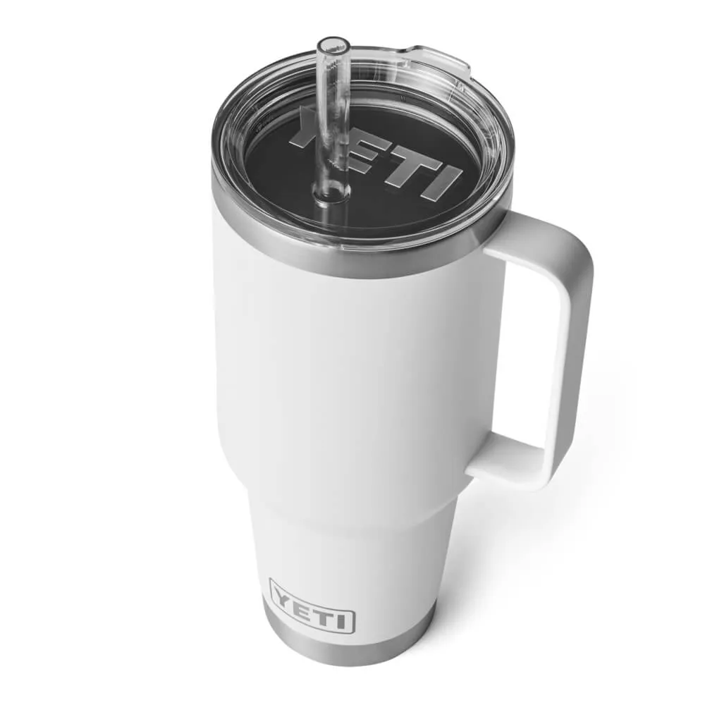 21071502783 TERMO RAMBLER 42oz STRAW MUG BLANCO MARCA YETI