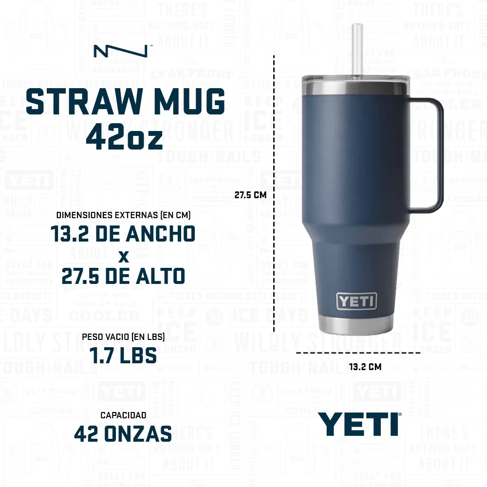 21071503835 TERMO RAMBLER 42oz STRAW MUG MARINO MARCA YETI