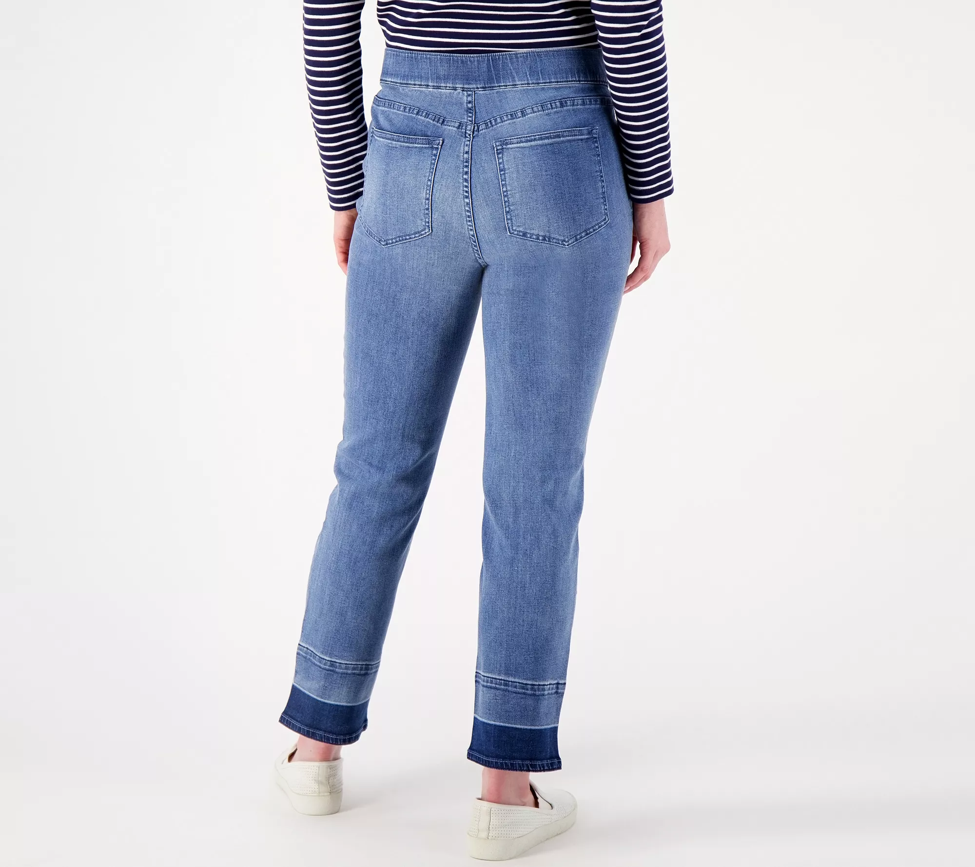 "As Is" Isaac Mizrahi Live! TallIndigo True Denim Pull On Ankle Jeans