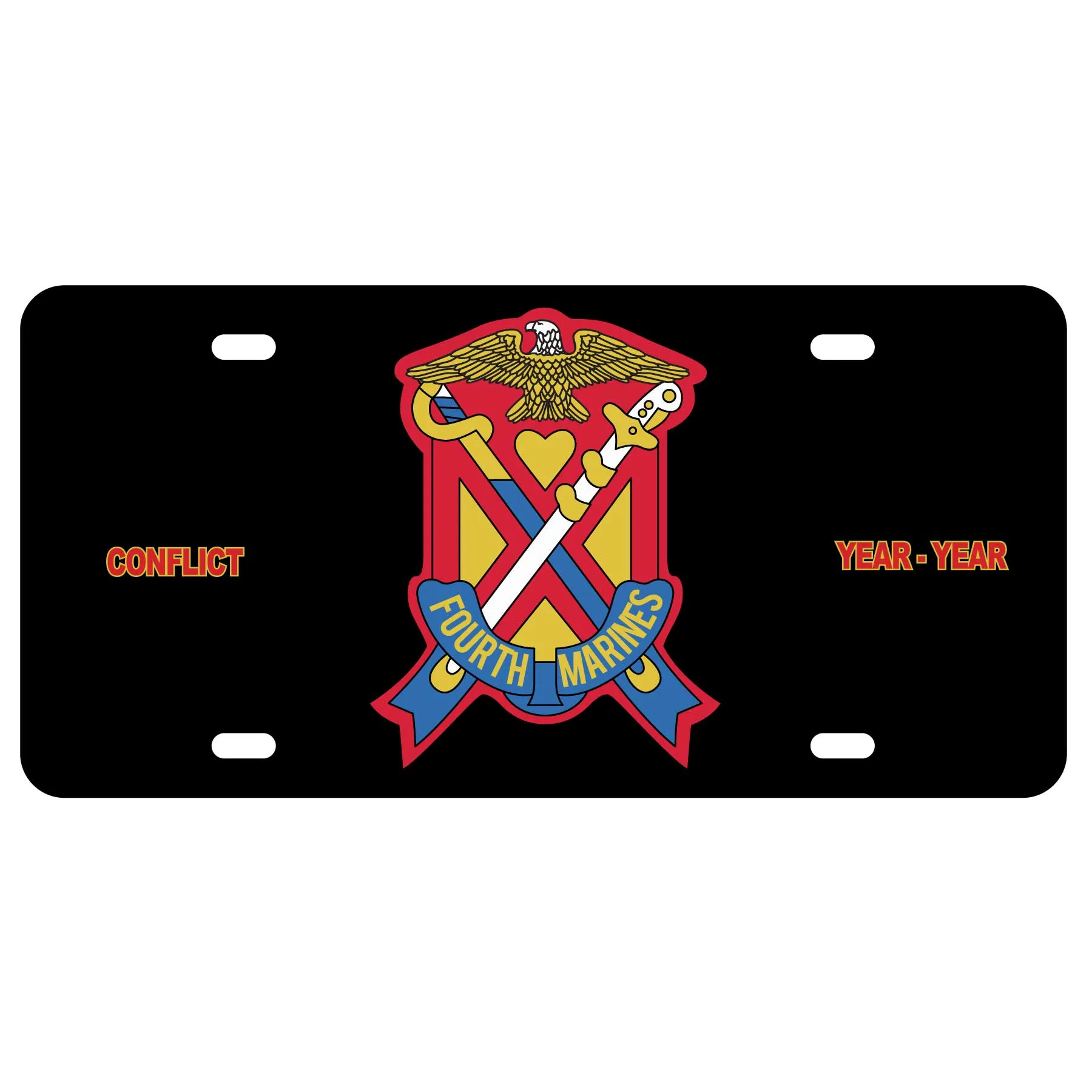 4th Marines Regimental License Plate