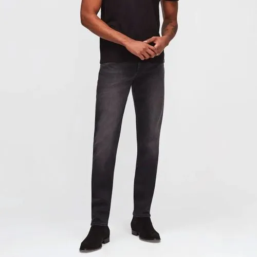 7 For All Mankind Men's Slimmy Tapered Jeans | Black - JSMXA220BC