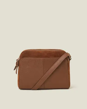 Accessorize Zip Leather Cross-Body Bag