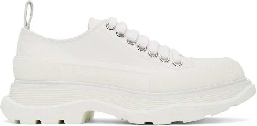 Alexander McQueen White Tread Slick Platform Low Sneakers