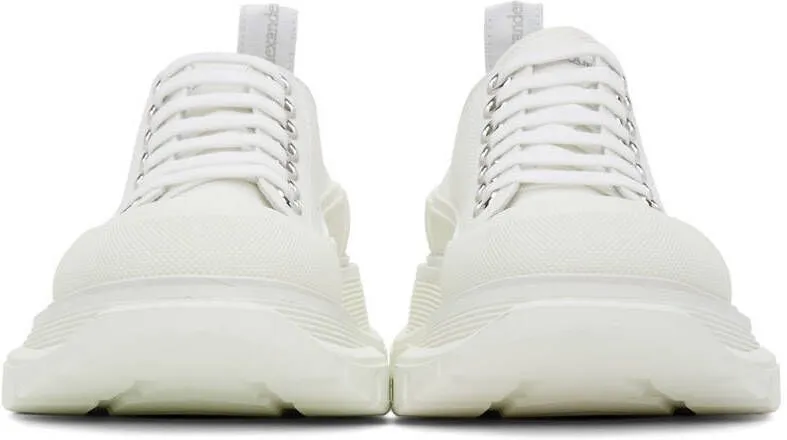 Alexander McQueen White Tread Slick Platform Low Sneakers