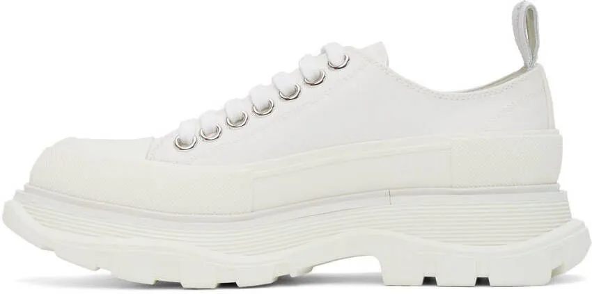 Alexander McQueen White Tread Slick Platform Low Sneakers