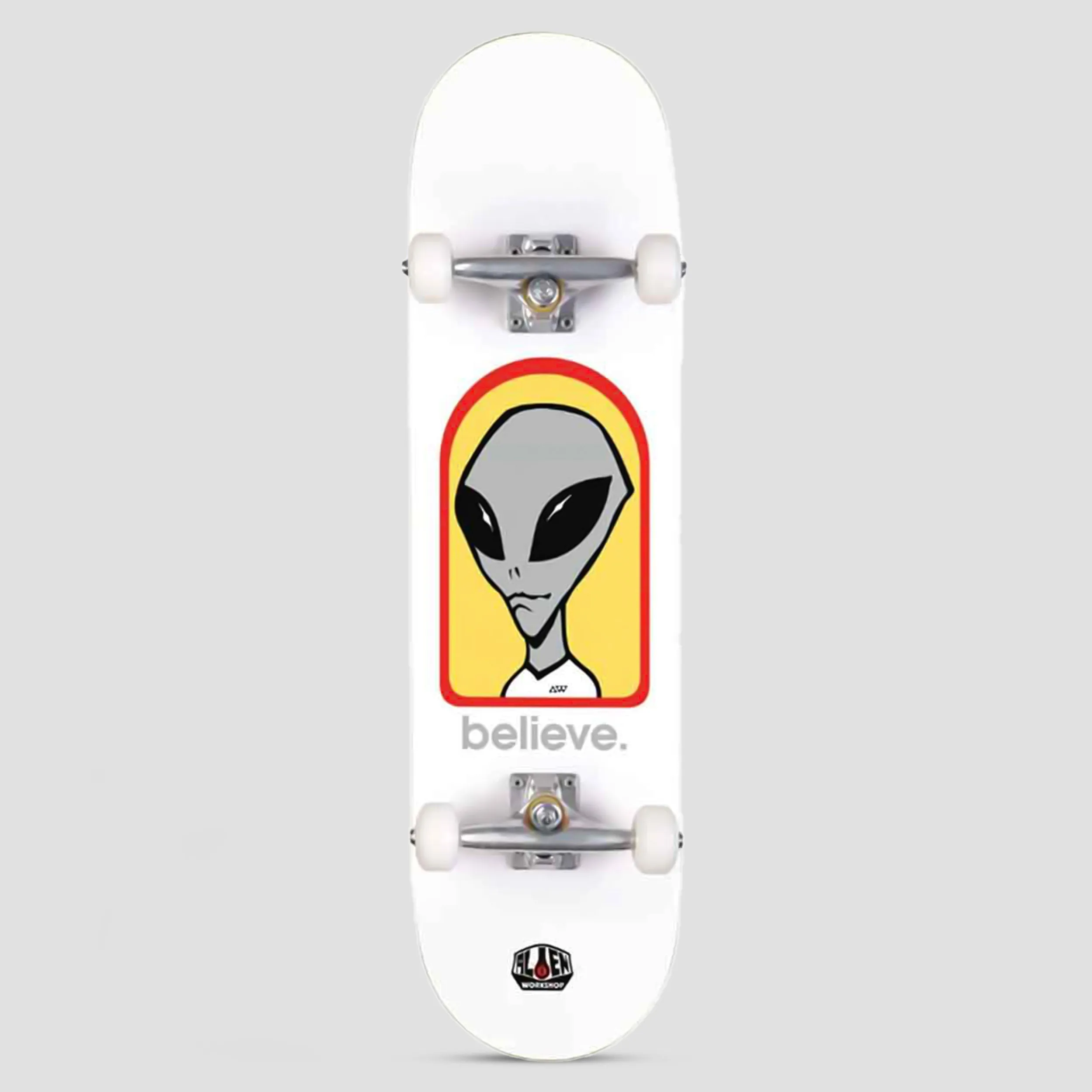 Alien Workshop 8.0 Believe Complete Skateboard White