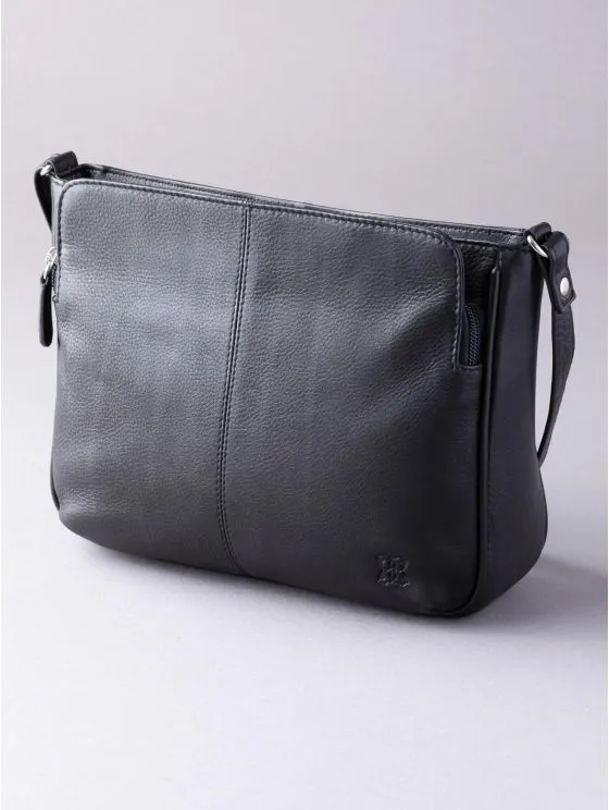 Ambleside Leather Cross Body Bag in Black