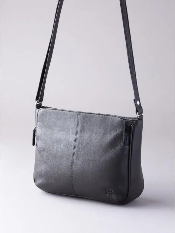 Ambleside Leather Cross Body Bag in Black