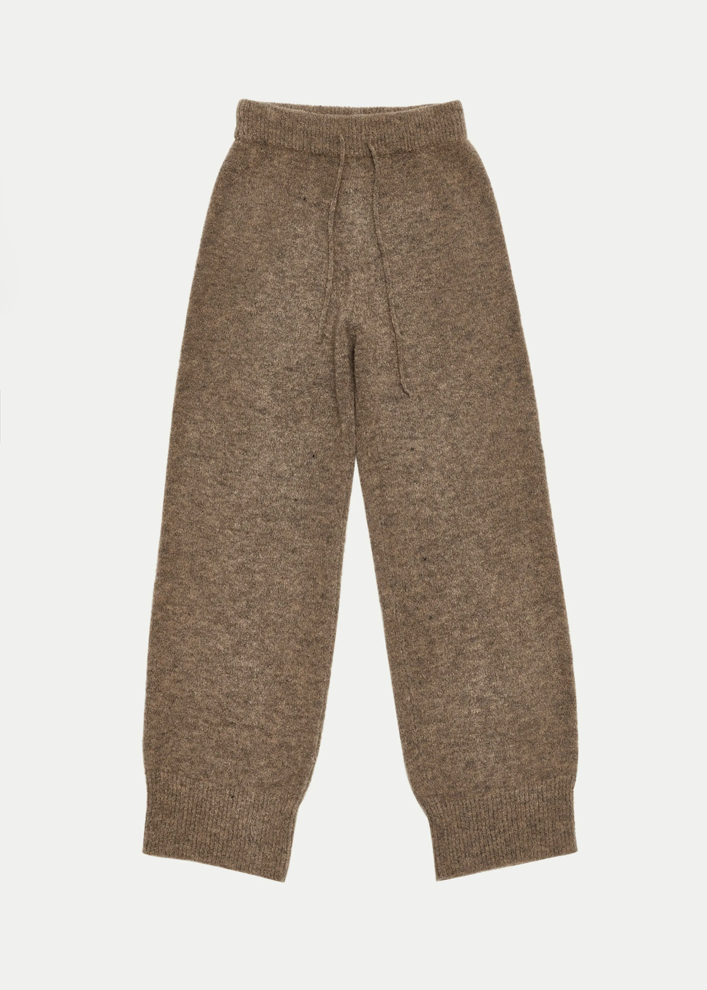 Amomento Wide Banding Knit Pants - Khaki Brown