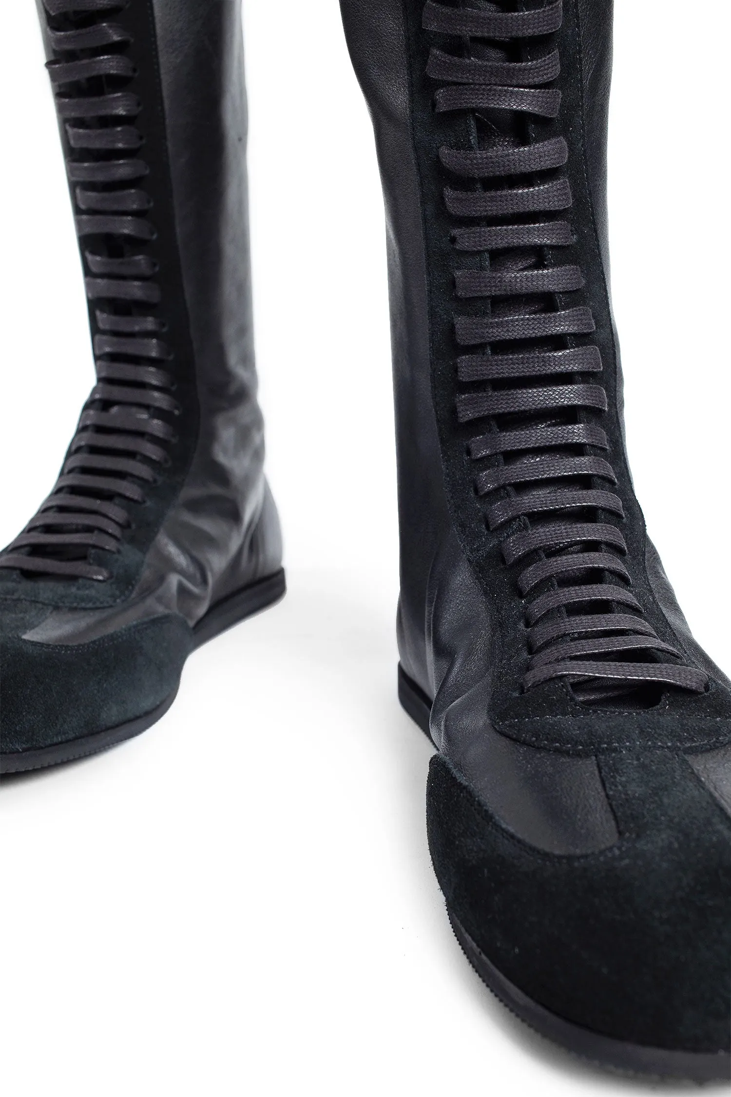 ann demeulemeester juno high-top boxing sneakers