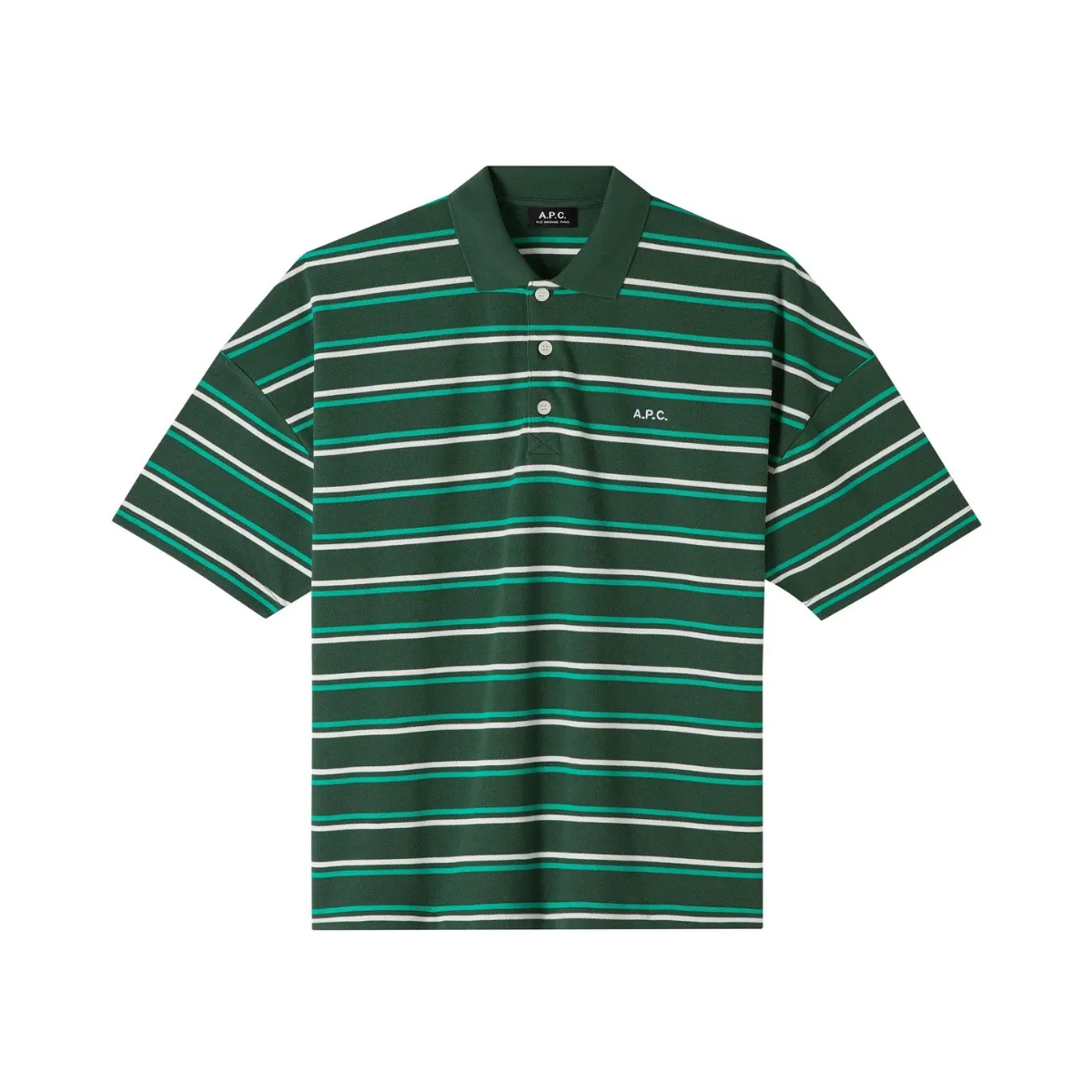 A.P.C.   Polo Antoine Vert/Blanc