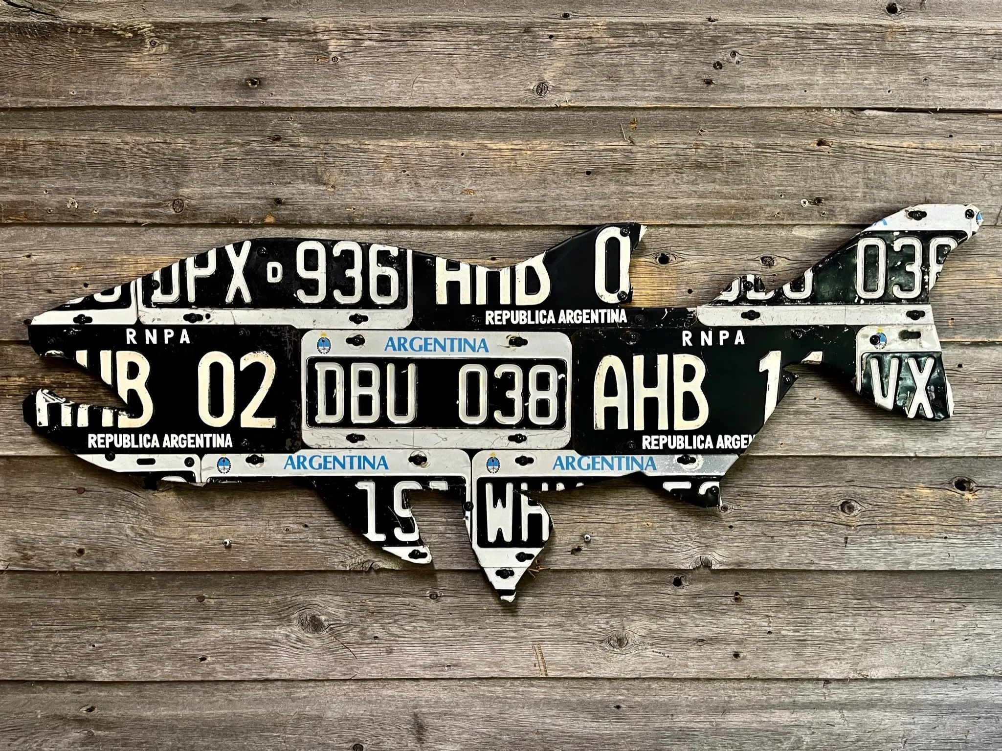 Argentina Golden Dorado License Plate Art