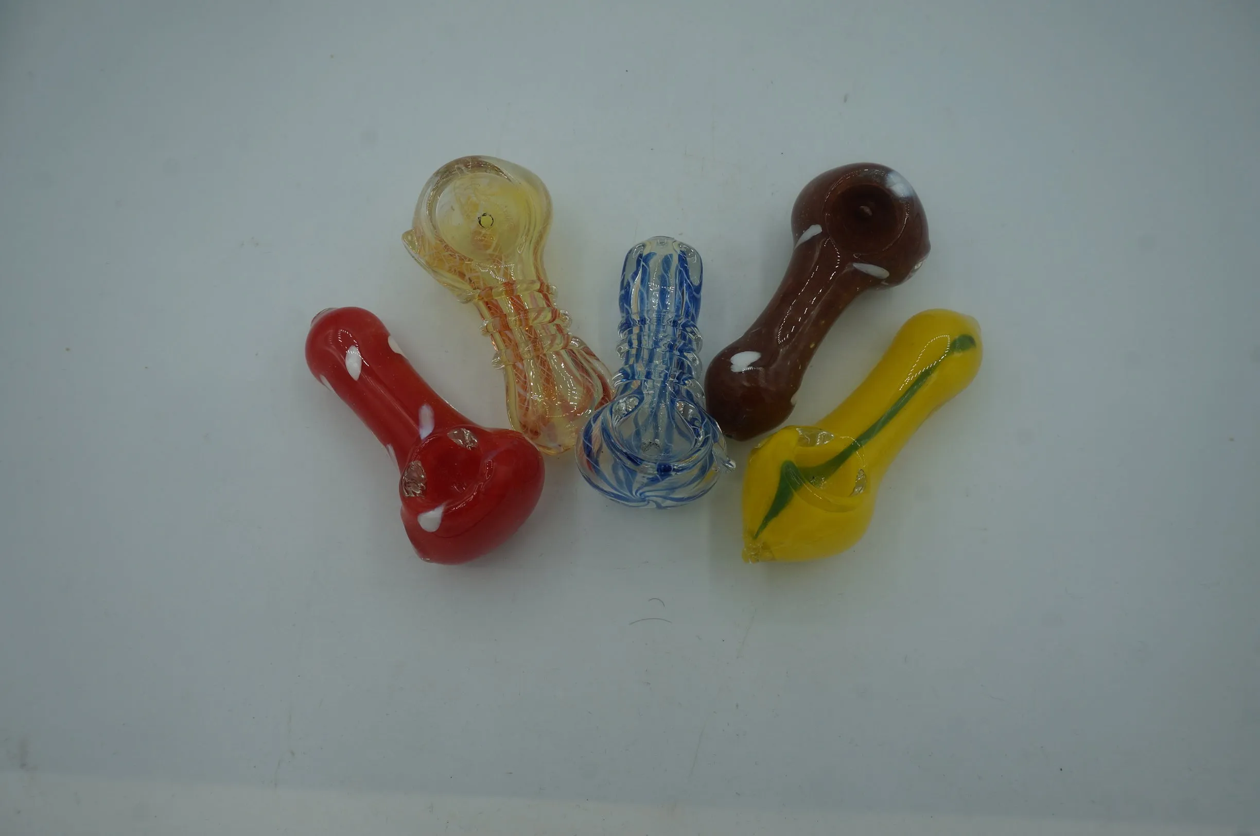 Assorted 3 Glass Spoon Pipes - Ohiohippies.com