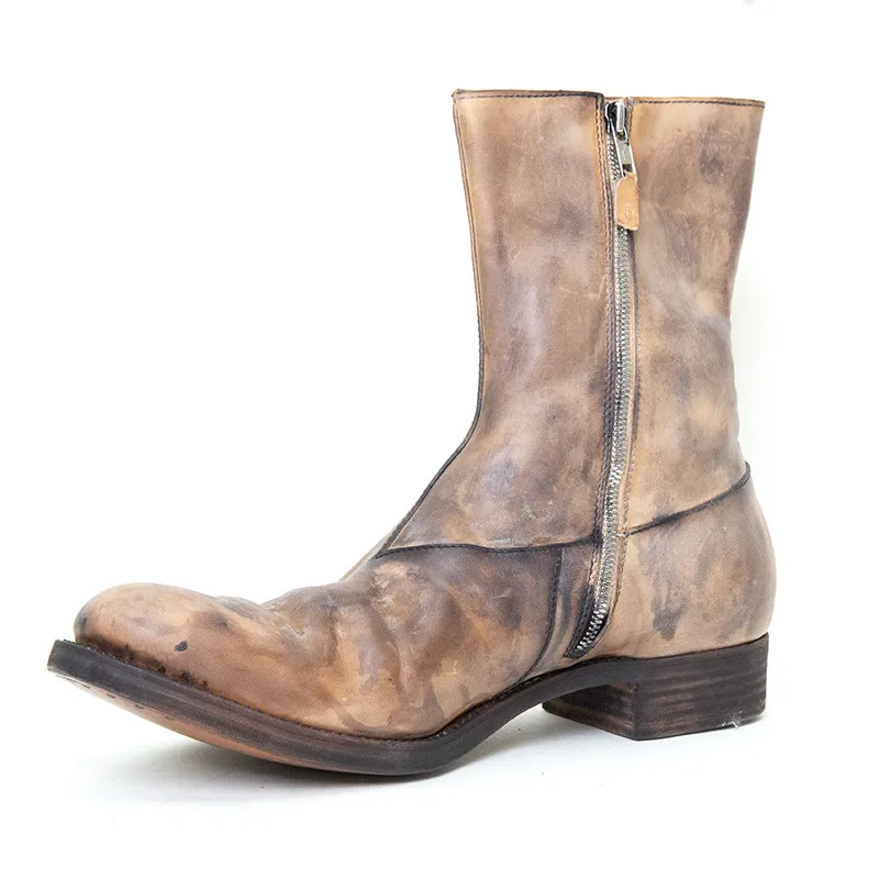 AugustaWashed Grey Horse-Leather Boot