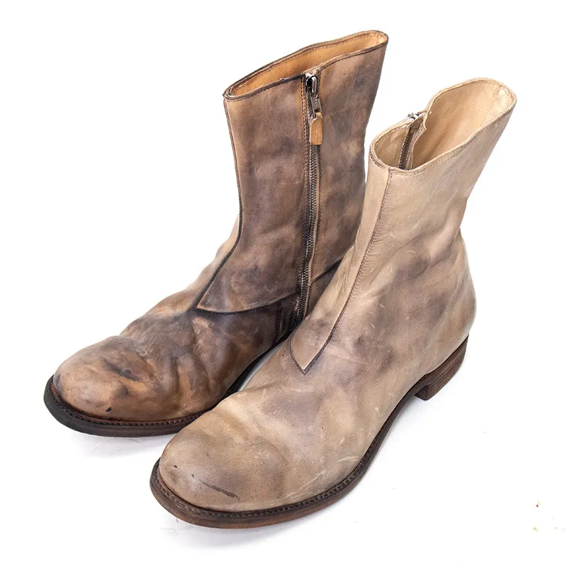 AugustaWashed Grey Horse-Leather Boot