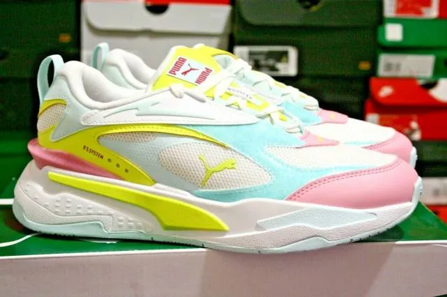 AUTHENTIC Puma RS Fast Pop Glitch JR White Lemon Sherber...