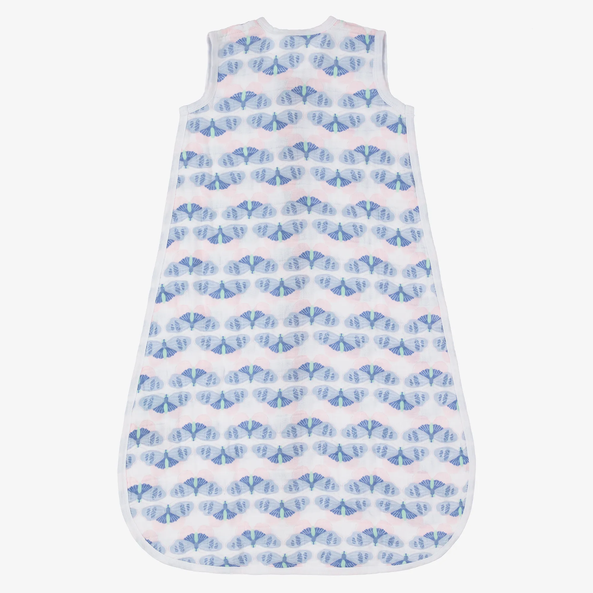 Baby Girls Blue Butterfly Sleeping Bag