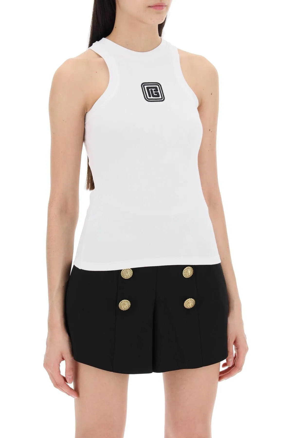 BALMAIN sleeveless top with pb