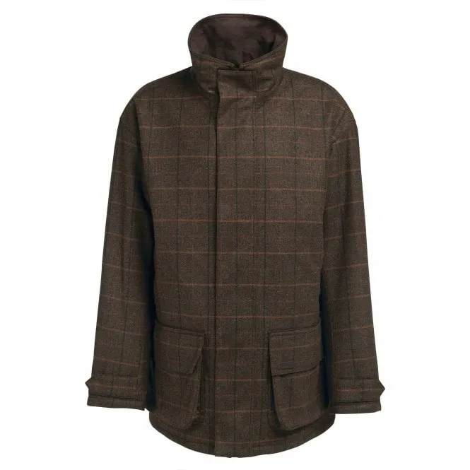 Barbour Mens Wool Beaconsfield Jacket in Burnhill Brown Check