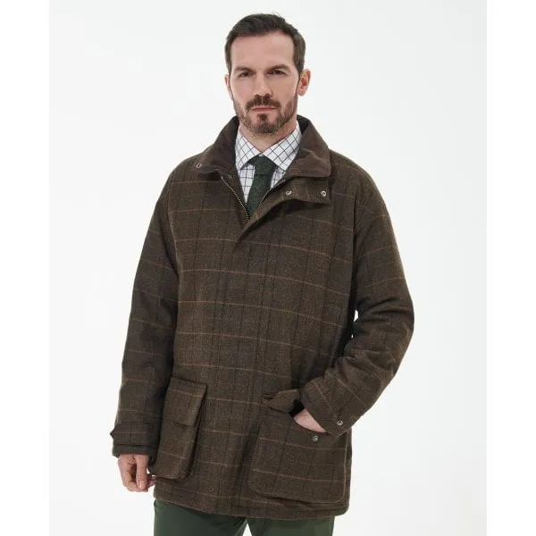 Barbour Mens Wool Beaconsfield Jacket in Burnhill Brown Check