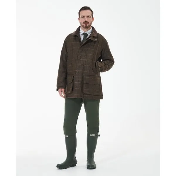 Barbour Mens Wool Beaconsfield Jacket in Burnhill Brown Check