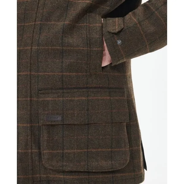 Barbour Mens Wool Beaconsfield Jacket in Burnhill Brown Check