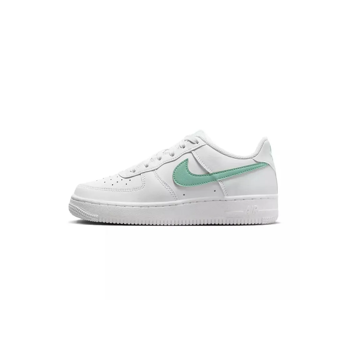 Baskets Nike Air Force 1 Junior - Blanc Et Vert - Femme