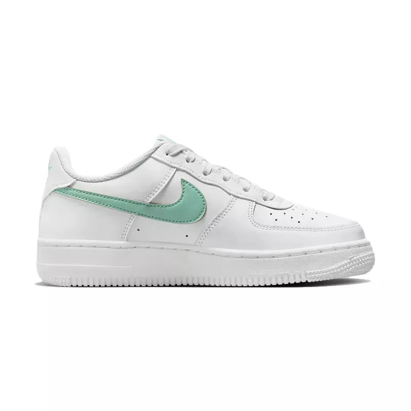 Baskets Nike Air Force 1 Junior - Blanc Et Vert - Femme