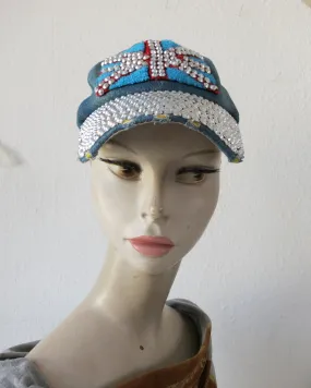       Bedazzled Union Jack cap    