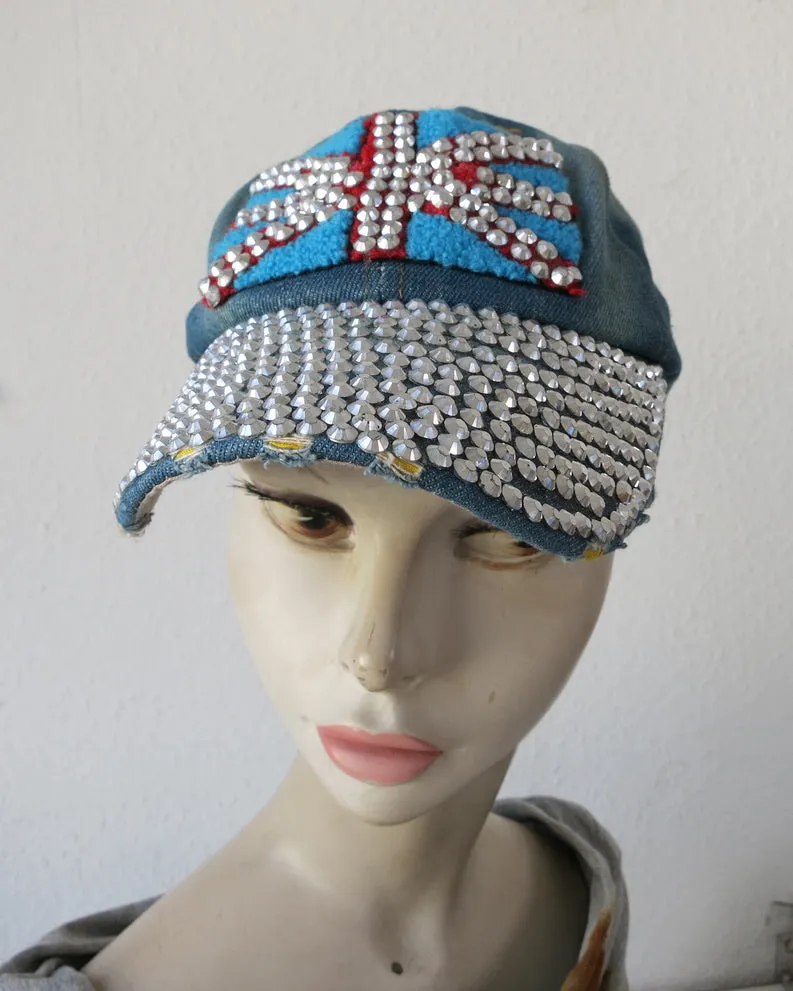       Bedazzled Union Jack cap    