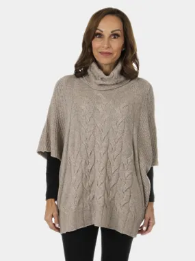 Beige Cashmere Cowl Neck Pullover | Day Furs