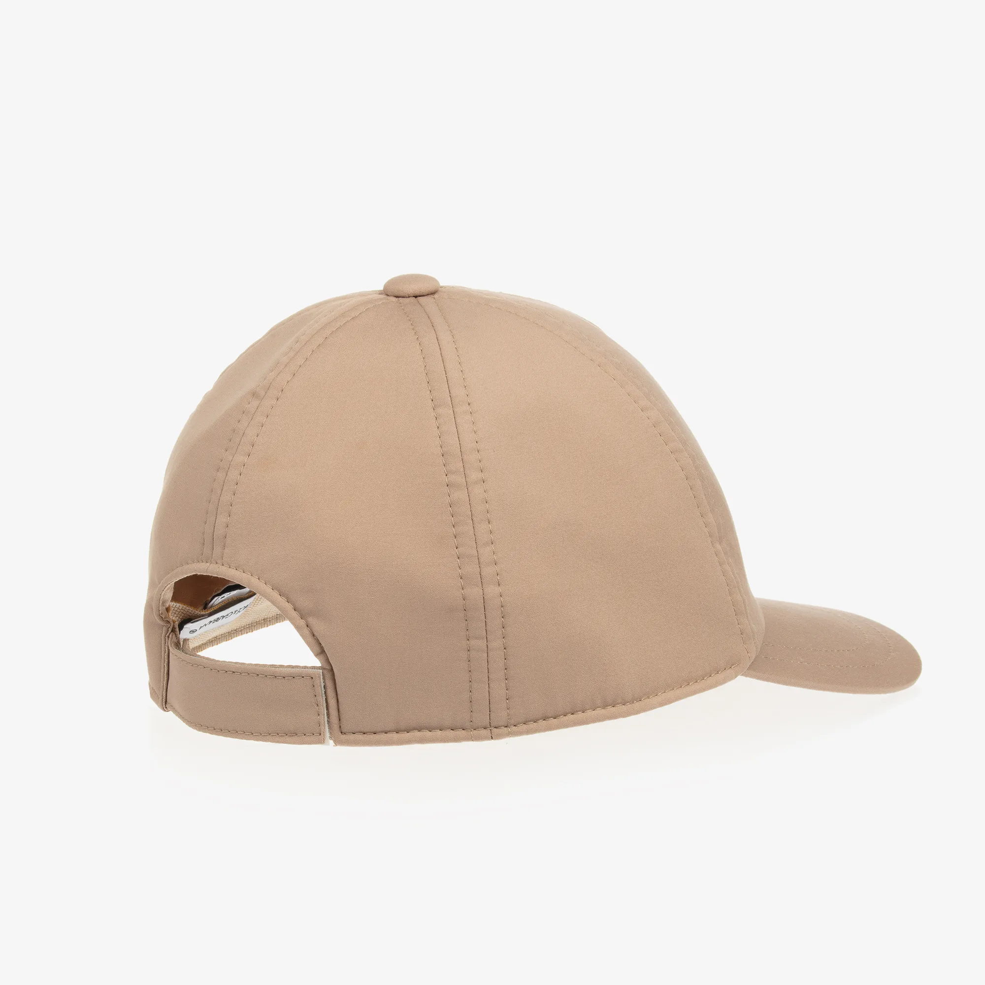 Beige Embroidered Cotton Cap