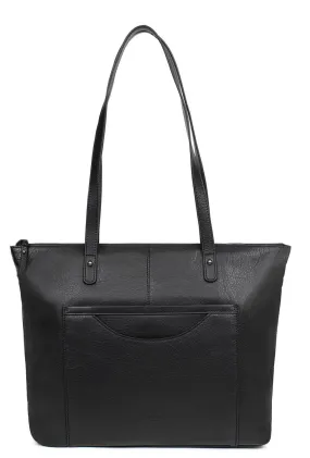 Black hexagon women's leather bag 419509