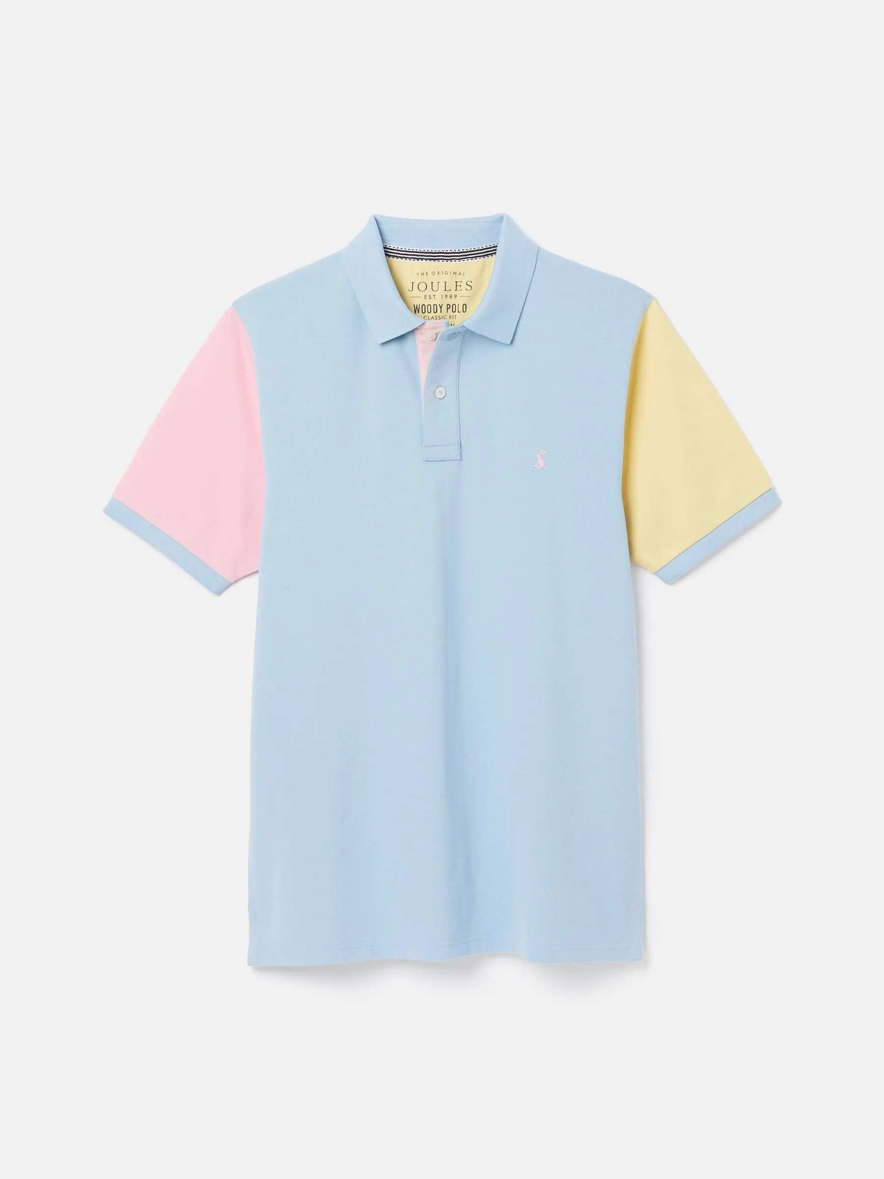 Blue Colourblock Polo Shirt