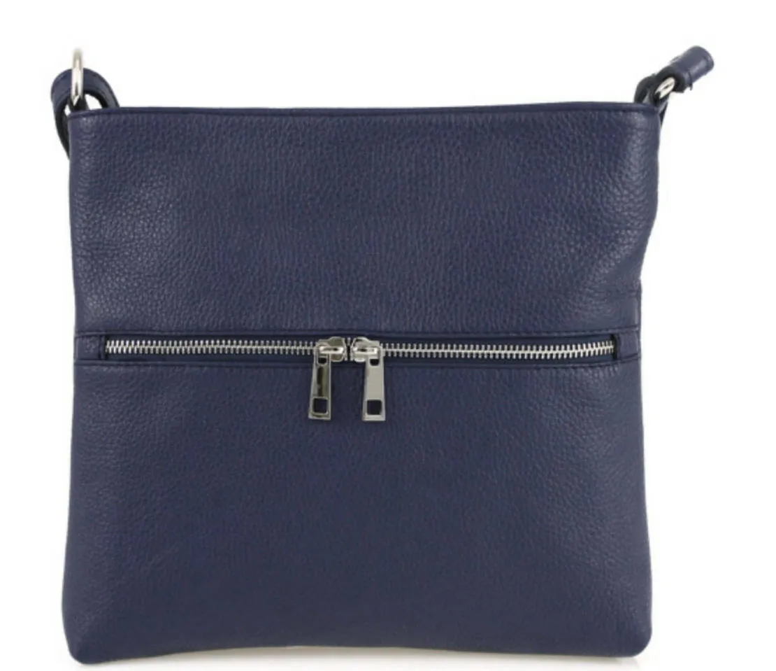 Blue josslyn leather cross-body bag