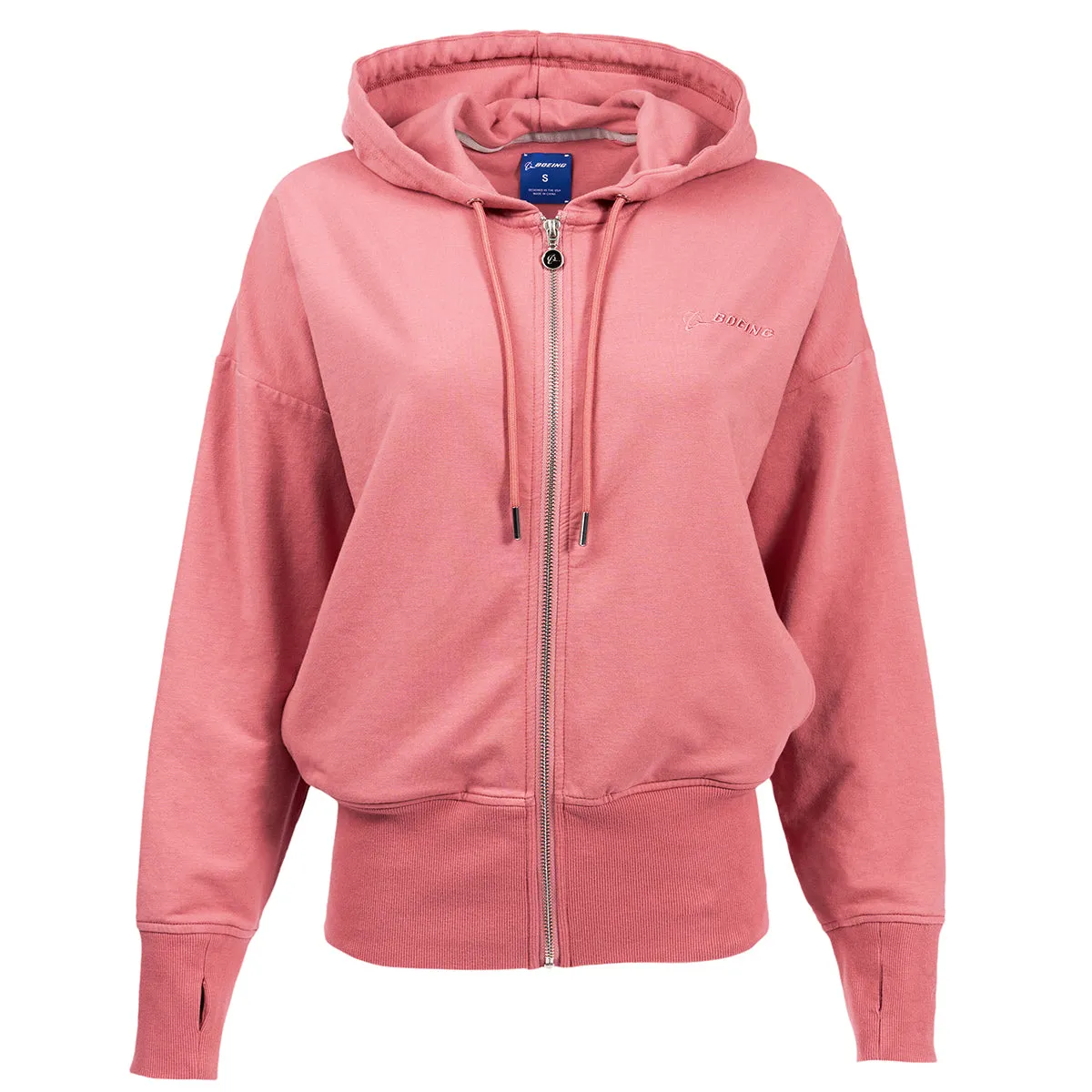 Boeing Signature Logo Women's Short Waist Hoodie