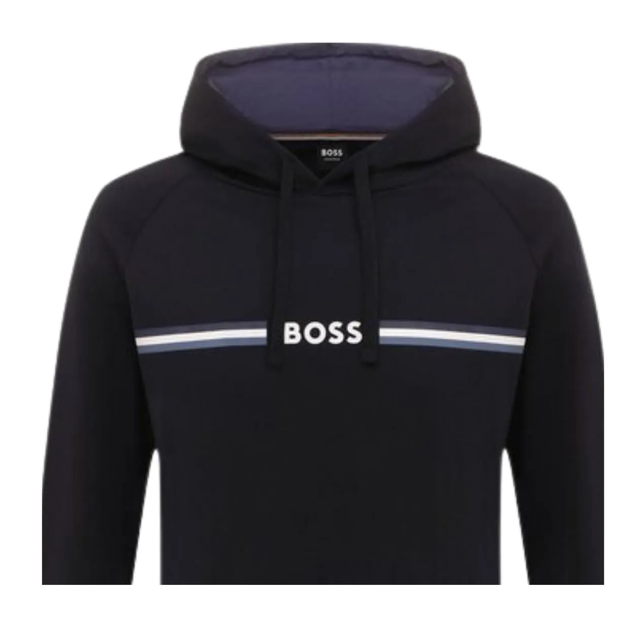 BOSS Printed Logo Dark Blue Authentic Hoodie