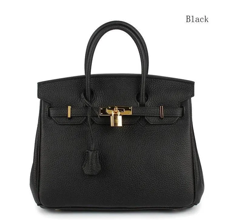 Brielle Togo Leather padlock  bag